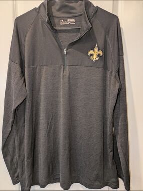 Under Armour New Orleans Saints Quarter Zip XL Combine Authentic HeatGear